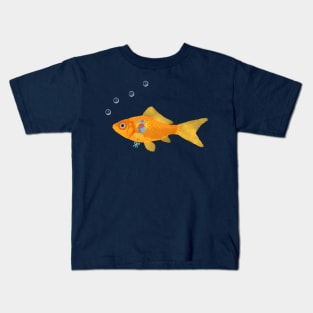 Goldfish with Flowers Kids T-Shirt